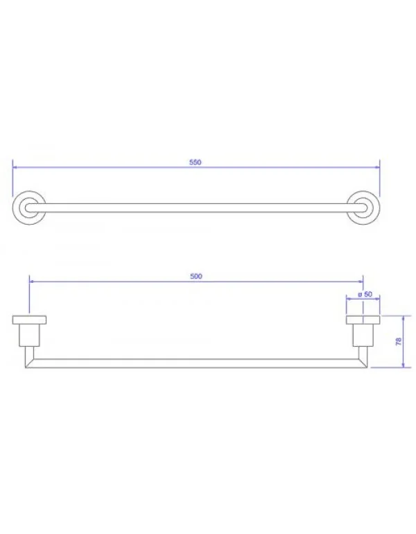 Porta Toalha Barra Slim Deca 2040.C.SLM