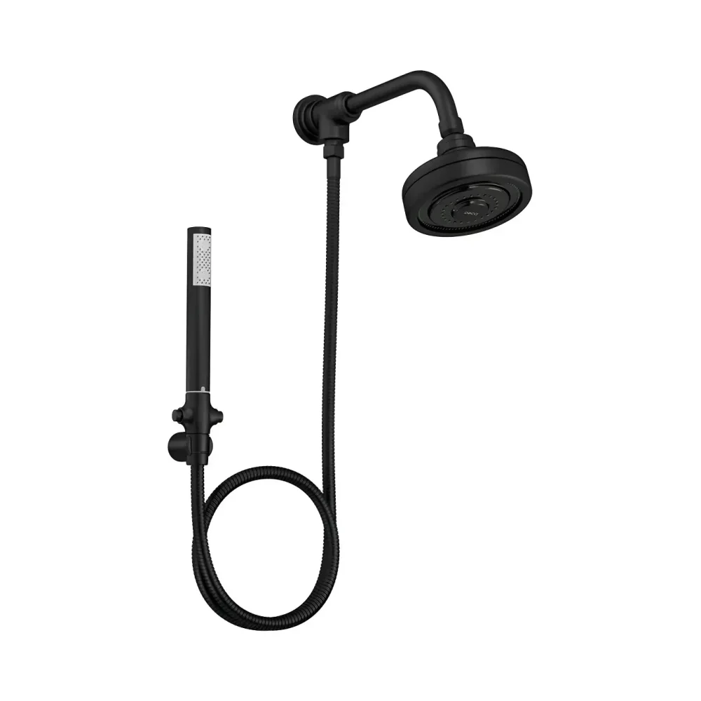 Chuveiro Deca Acqua Plus 1990.bl.std.kit.mt Parede Desviador Black Matte Black Matte