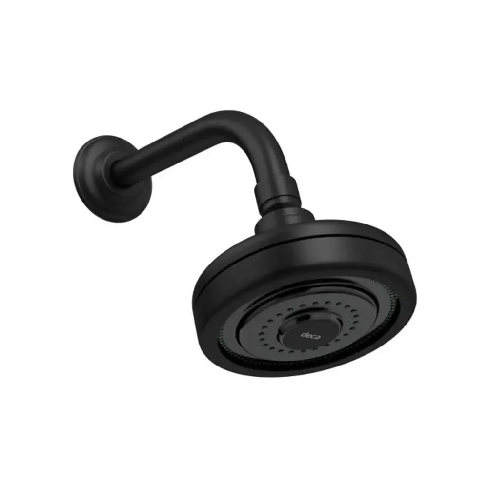 Chuveiro Deca Acqua Plus 1990.bl.std.mt Parede Black Matte Acabamento Fosco Cor Preto