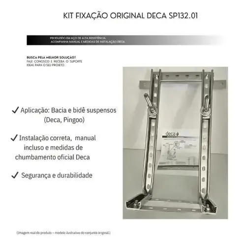 Suporte de Fixação Bacia e Bidê Suspenso Deca (Alvenaria) SP.132.01