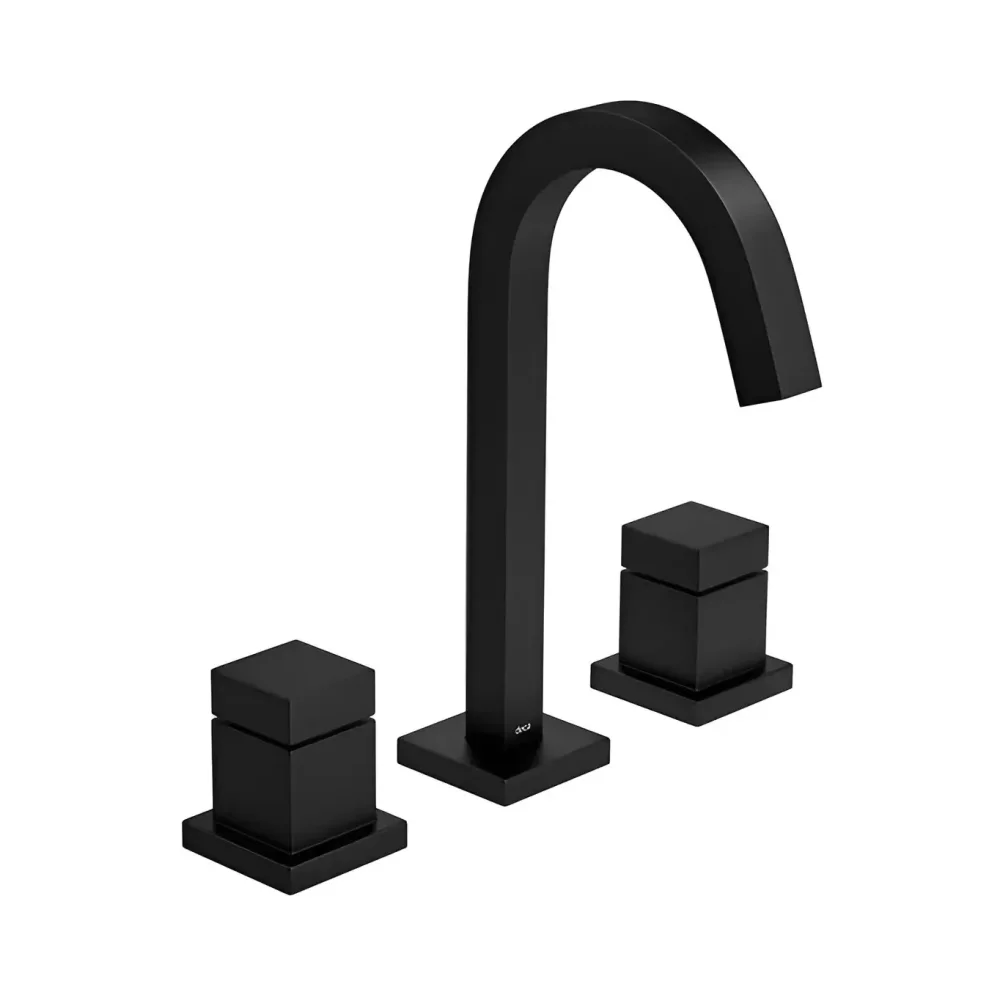 Misturador De Mesa Para Lavatorio Cubo 1877.bl86.mt Deca Acabamento Fosco Cor Preto