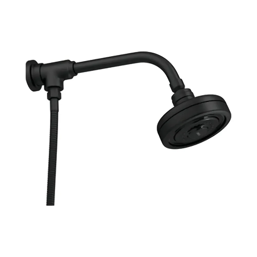 Chuveiro Deca Acqua Plus 1990.bl.std.kit.mt Parede Desviador Black Matte Black Matte