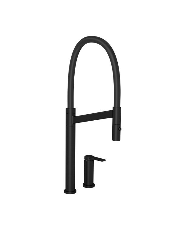 Monocomando Mesa Cozinha Bica Alta Colore Deca Black Matte e Preto 2289.BL.MT.PT